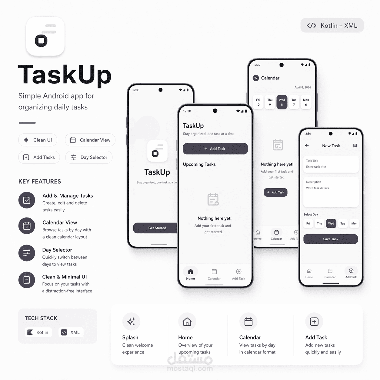 تطبيق أندرويد لإدارة المهام - TaskUp
