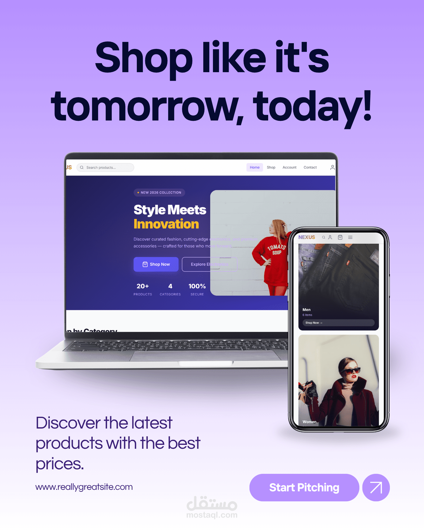Nexus Store – تصميم متجر إلكتروني عصري ومتجاوب