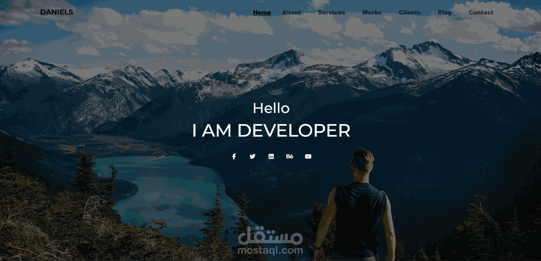 قالب بورتفوليو باستخدام Bootstrap