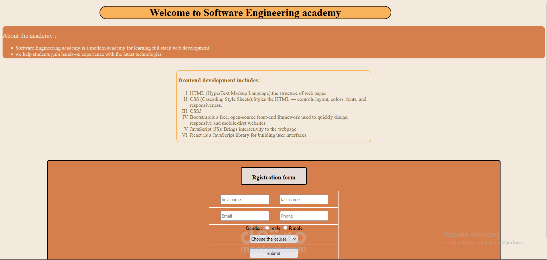 برمجه وتطوير ويب