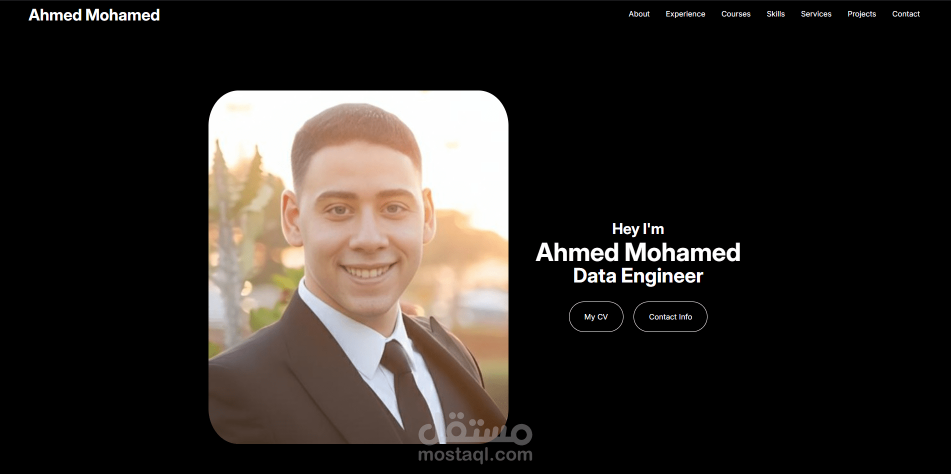 بناء موقع بورتفوليو حديث متجاوب مع حركات وأنيميشن جذابة
