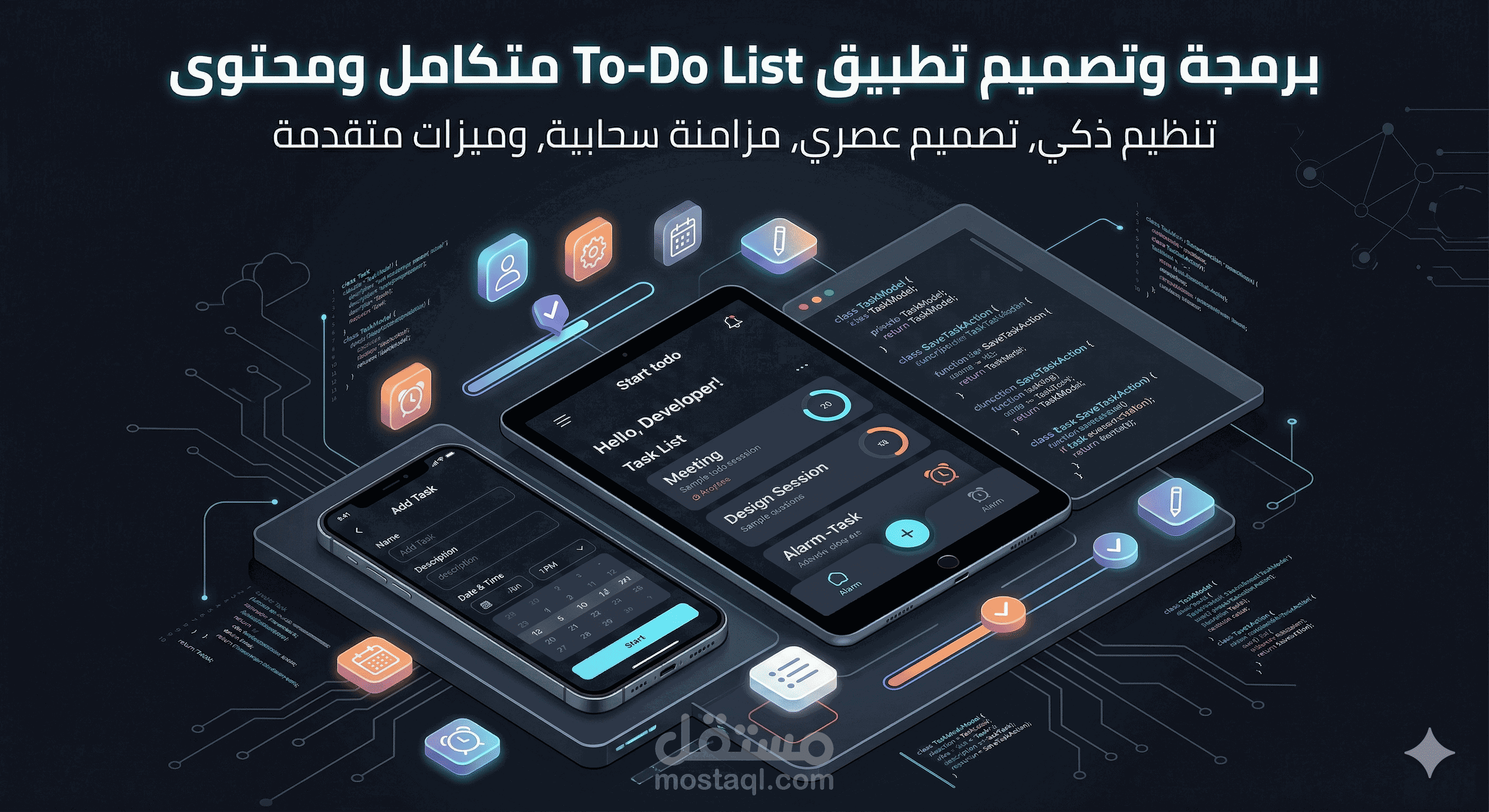 ٍٍٍٍٍتصميم وتطوير تطبيق متكامل لإدارة المهام اليومية