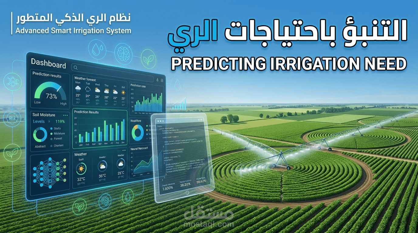 نظام ذكاء اصطناعي للتنبؤ باحتياجات الري