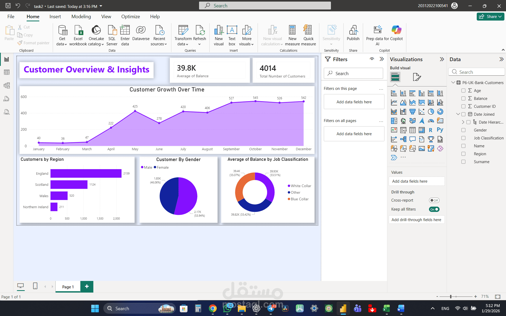 تحليل بيانات احترافي وبناء Dashboard تفاعلي باستخدام Power BI
