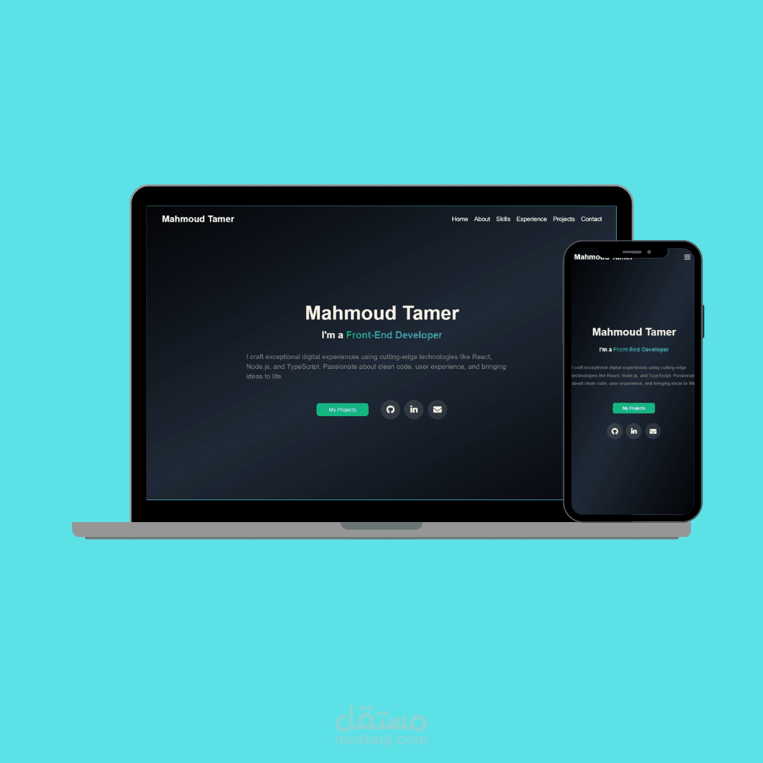 Portfolio - موقع بورتفوليو شخصي