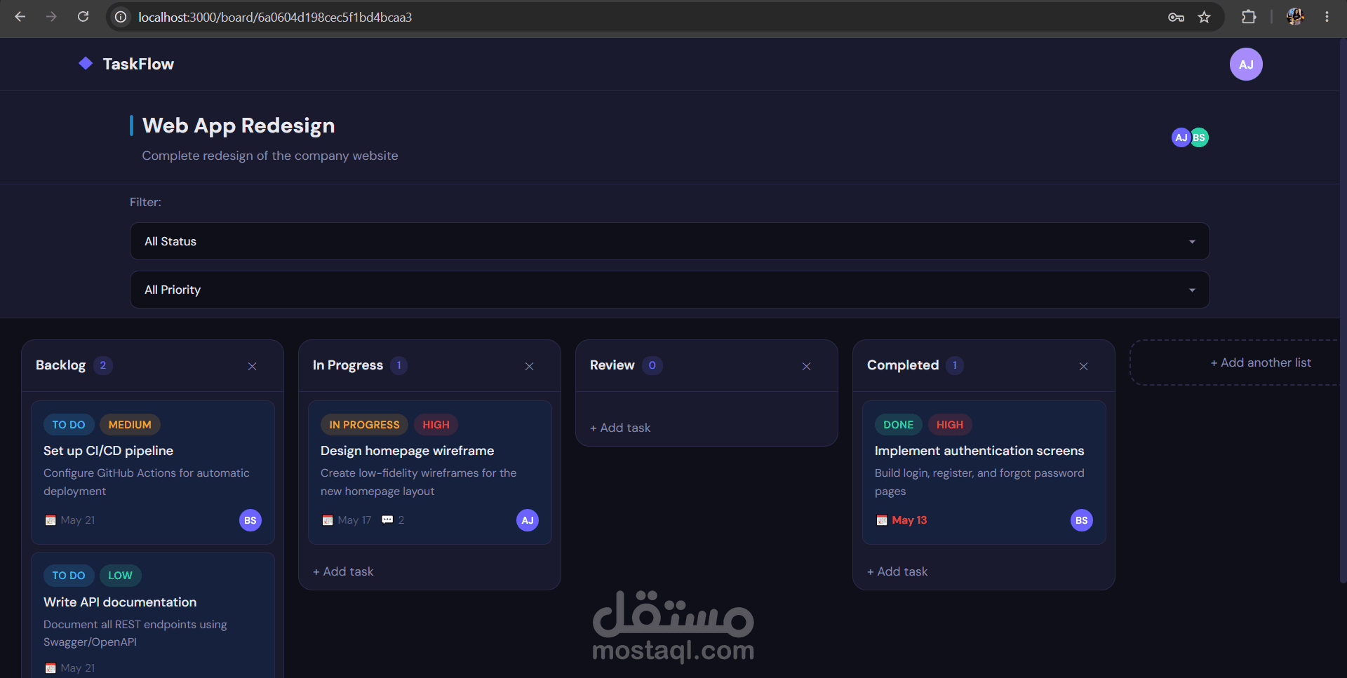 TaskFlow | Full-Stack Task Management App