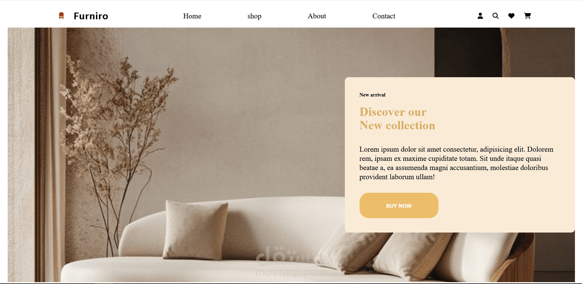 عمل صفحات ويب furniro