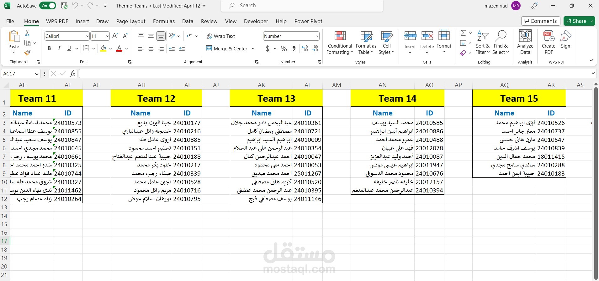 إدخال بيانات لعميل عن طريق اكسل (Microsoft Excel)