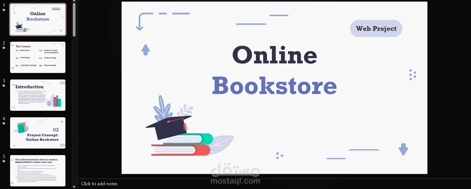 Presentation For Book Store with Power Piont