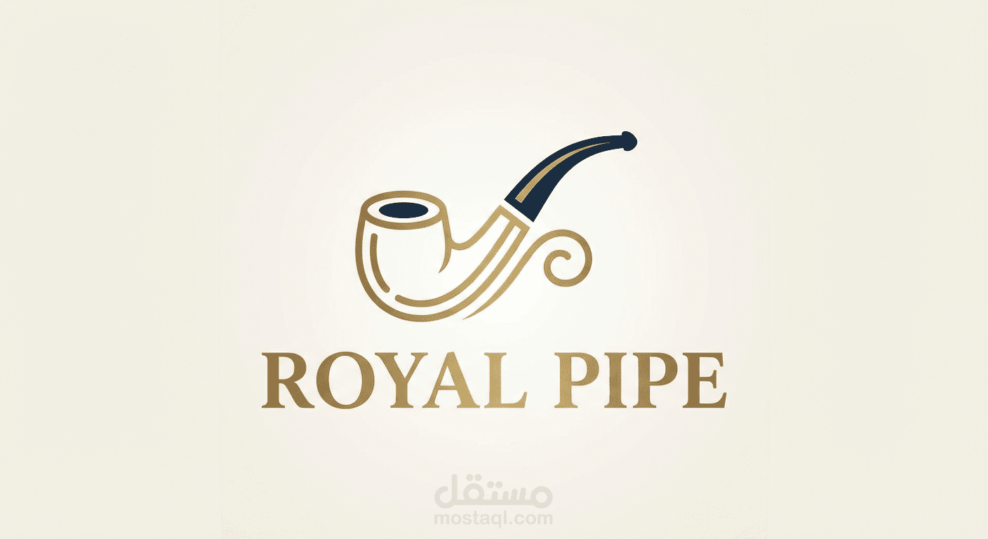 شعار وهوية بصرية فاخرة لعلامة "ROYAL PIPE" - طراز كلاسيكي راقي (Vintage Luxury)