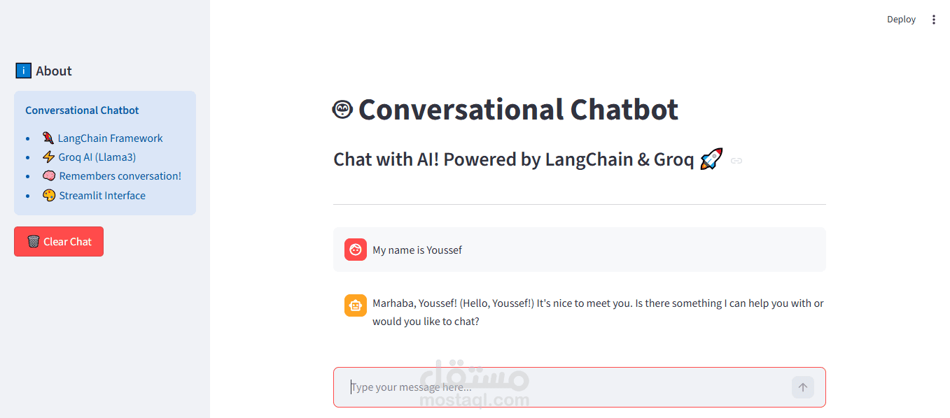 Conversational AI Chatbot with Memory | LangChain & Groq