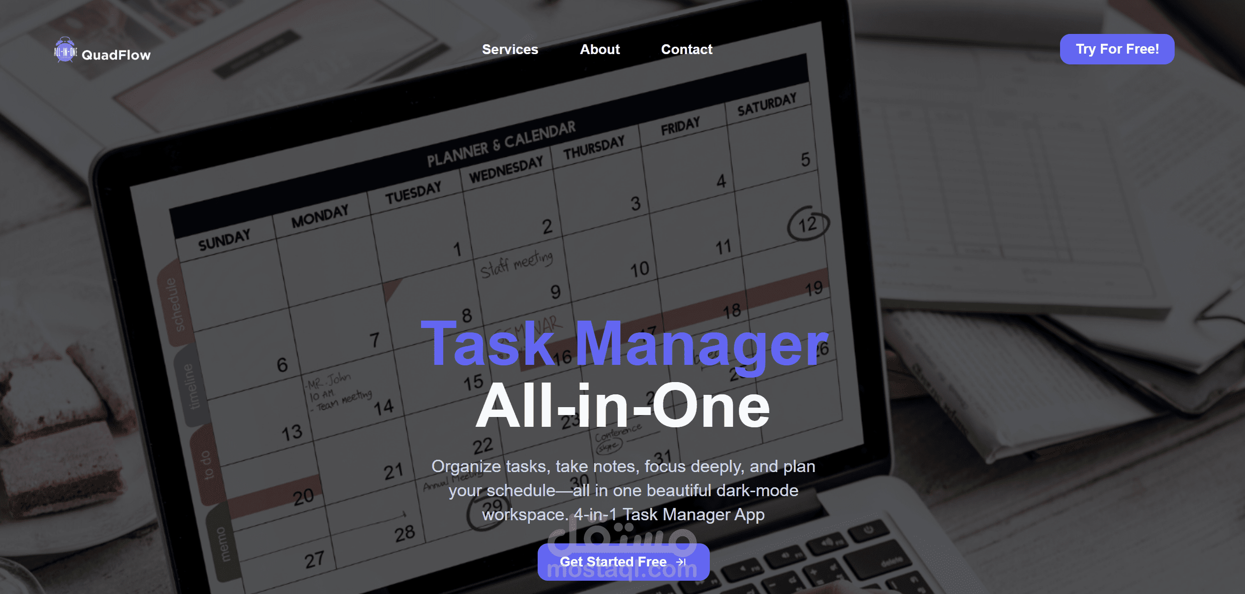 QuadFlow | مدير مهام شامل
