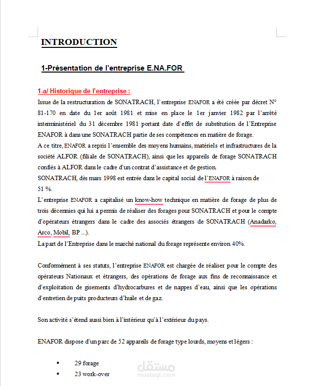 Presontation de lentreprise Enafor