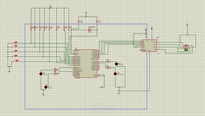 تصميم وتنفيذ نظام تحكم في محرك خطوة باستخدام متحكم دقيق