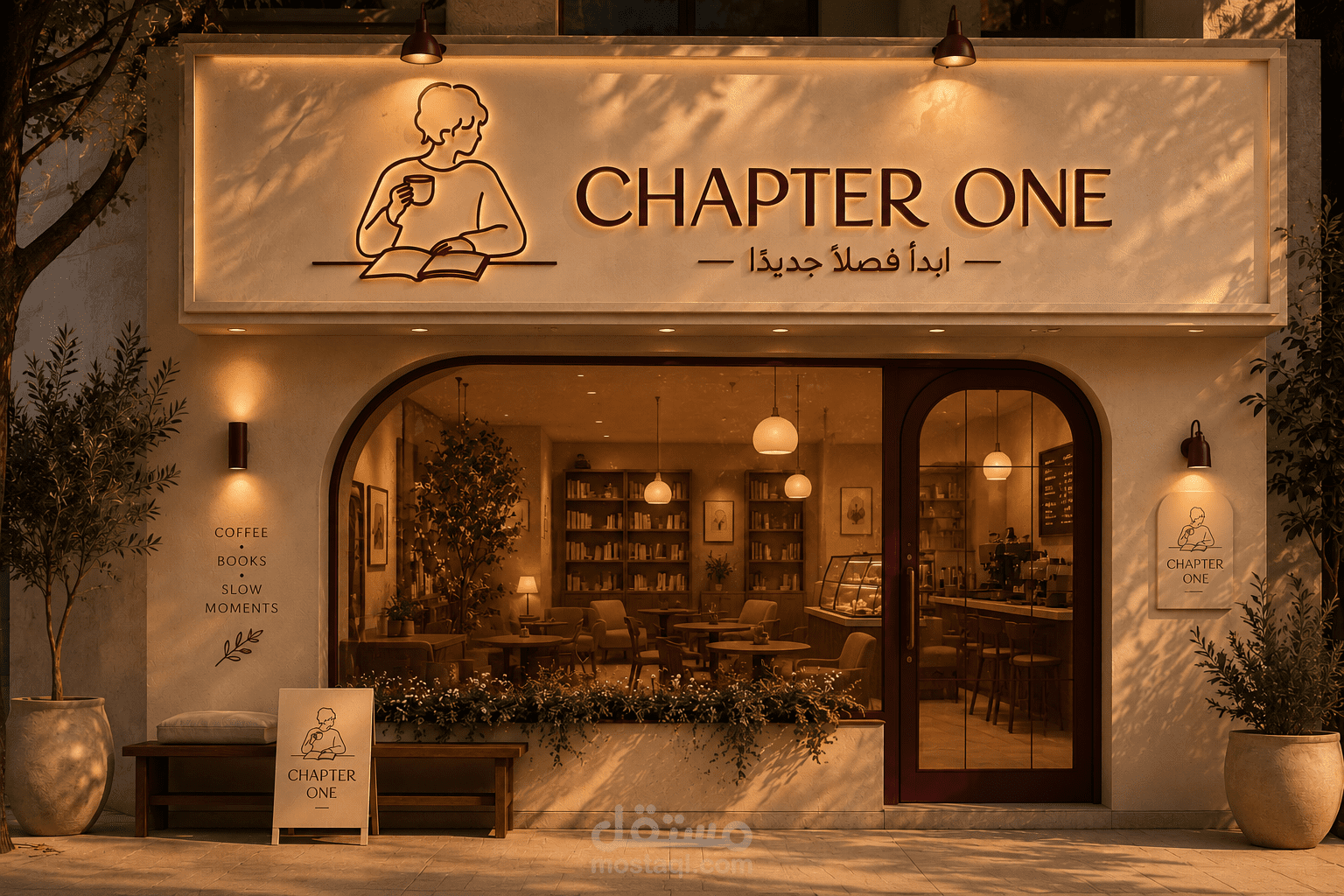 تصميم هوية بصرية لكافيه CHAPTER ONE