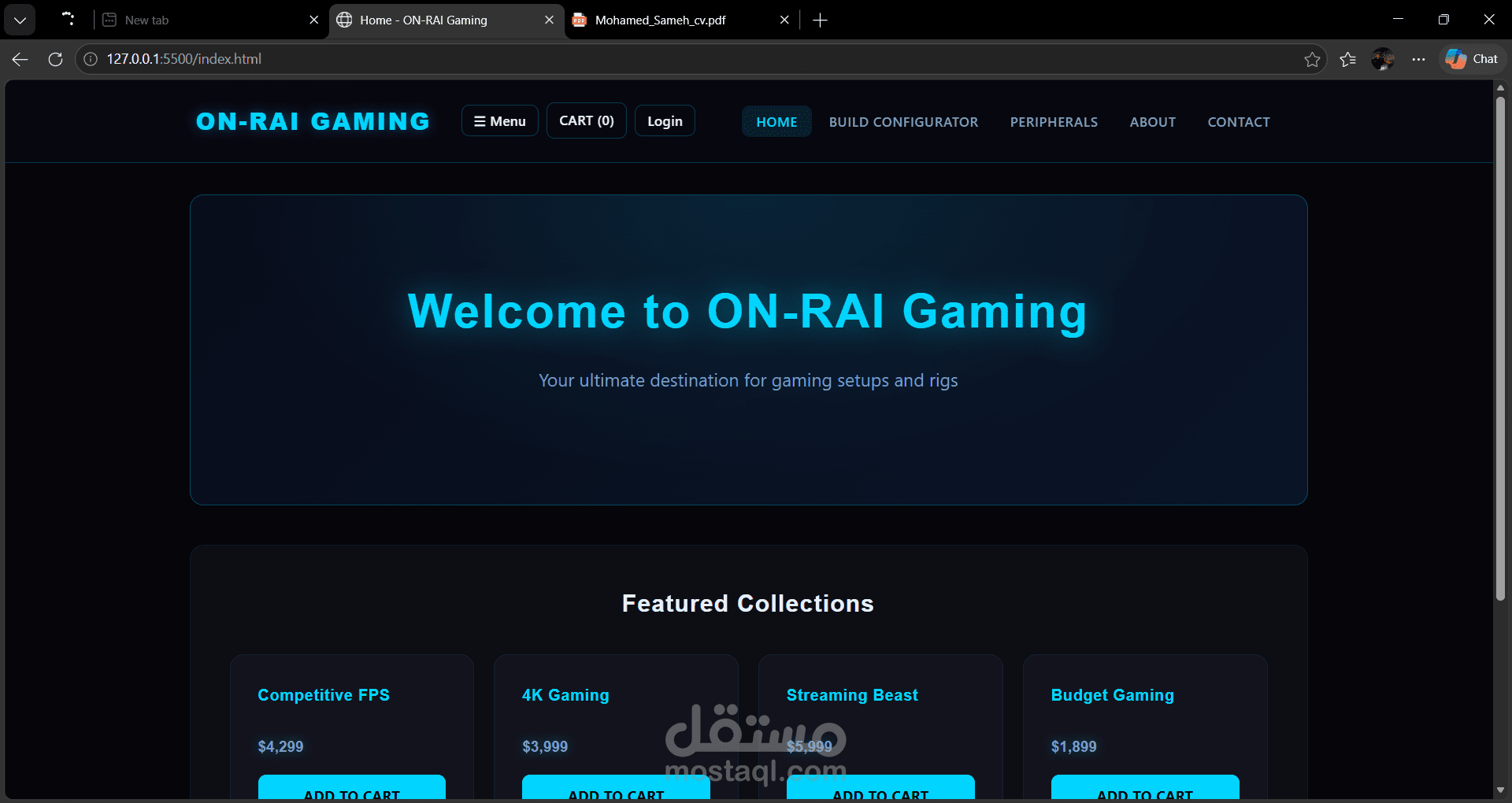 موقع لمعدات الجيمينج - ON-RAI Gaming