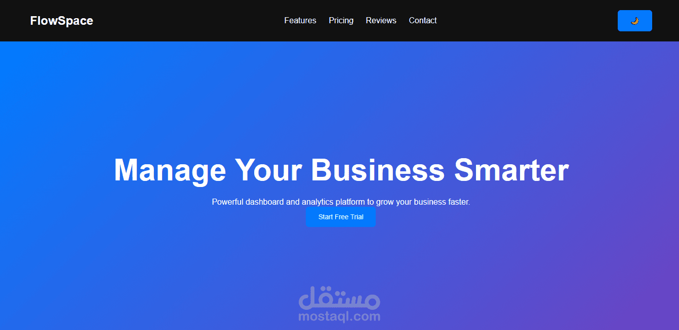 Modern Landing Page Design using HTML CSS JavaScript