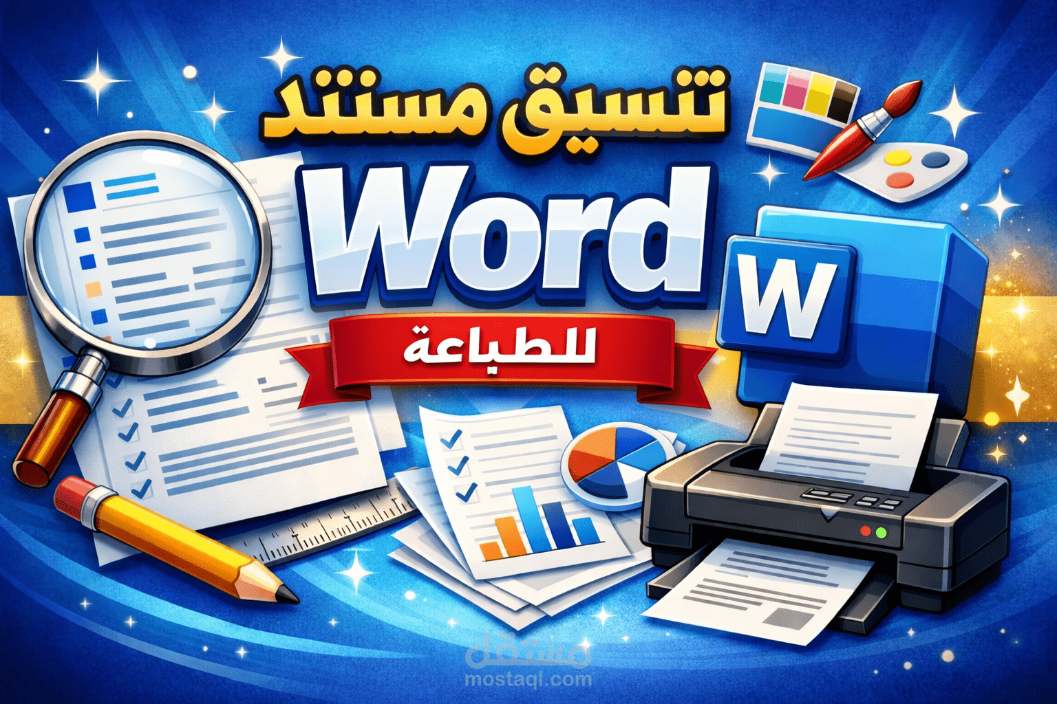 تنسيق مستند Word احترافي للطباعة