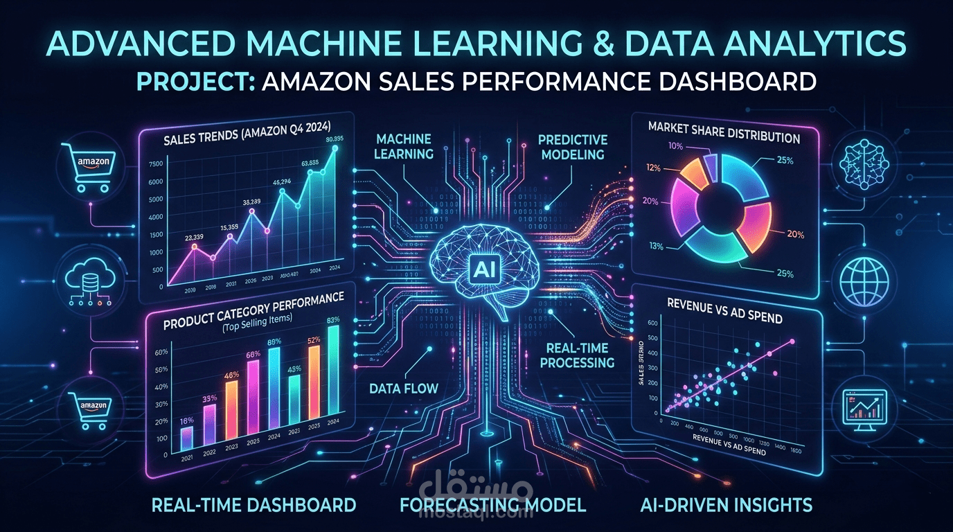 تحليل بيانات مبيعات Amazon باستخدام تعلم الآلة والتنبؤ بالنتائج