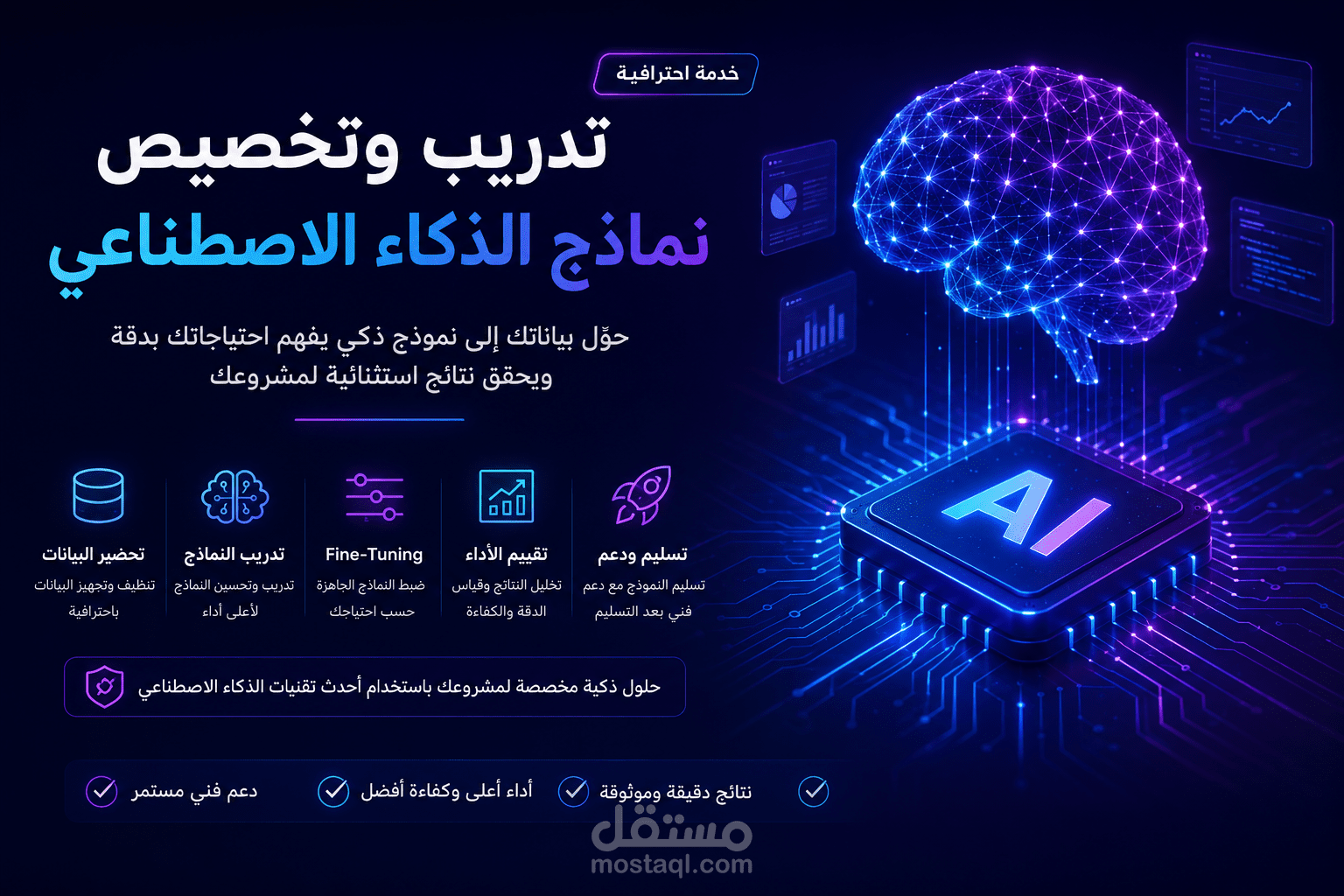 تدريب وتخصيص نماذج الذكاء الاصطناعي AI على بياناتك لتحقيق أفضل النتائج