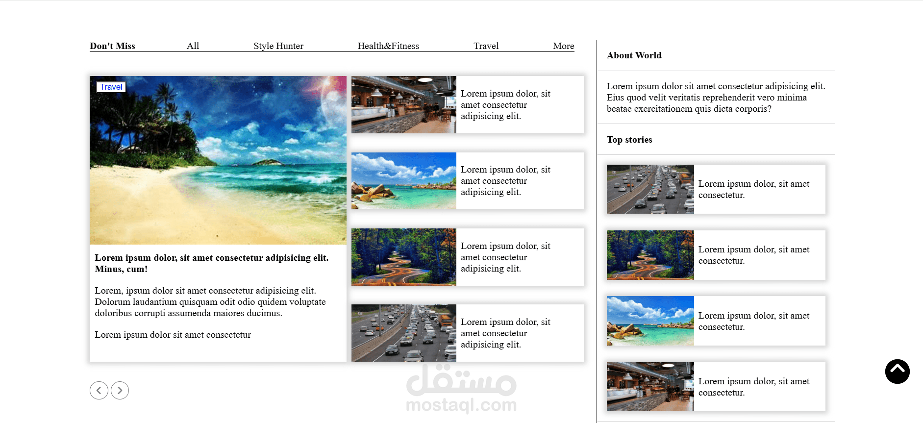 World Discovering – Travel Landing Page