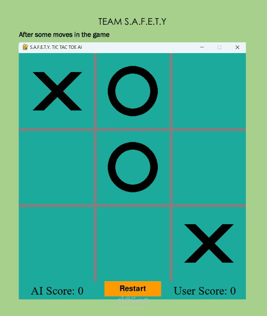 لعبة (X,O) ضد نموذج الذكاء الاصطناعي