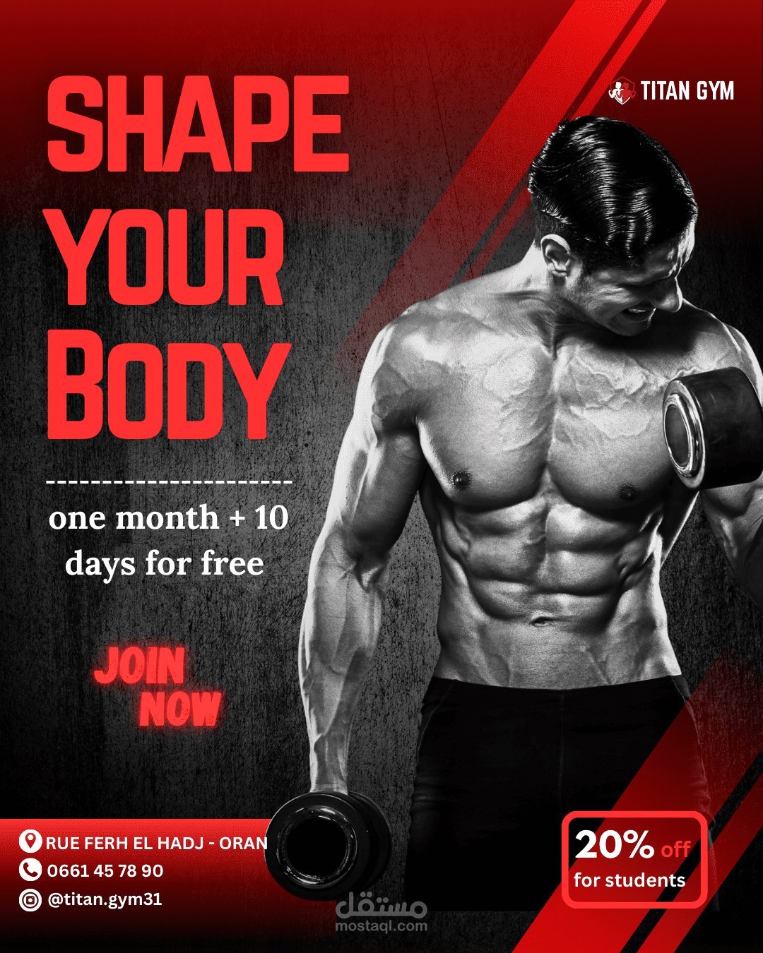 GYM instagram AD poster