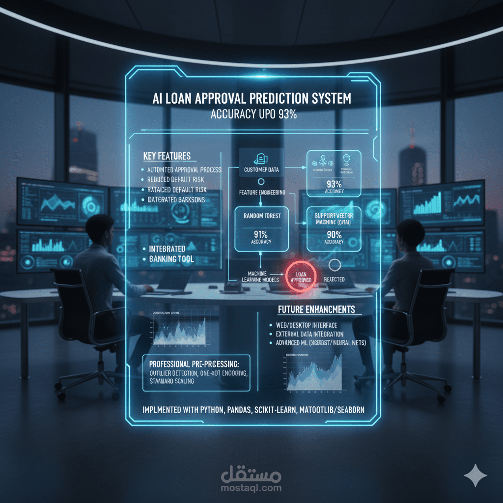 نظام ذكاء اصطناعي للتنبؤ بمنح القروض (Loan Approval Prediction)