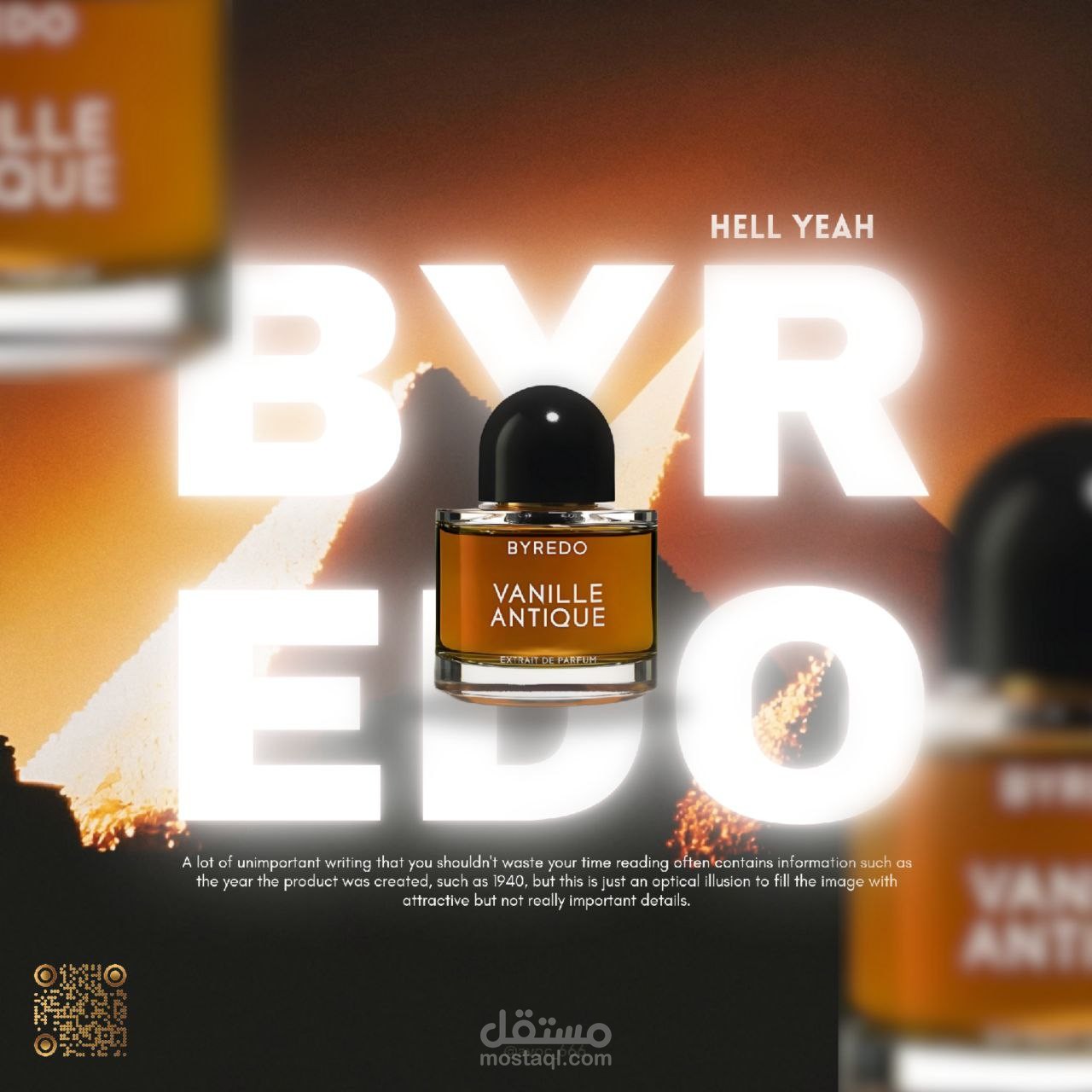 تصميم إعلان عطر – Product Visual (Luxury Style)