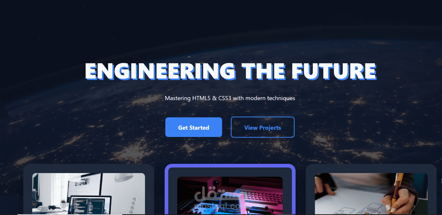 تصميم وتطوير صفحة ويب متكاملة – HTML5 & CSS3