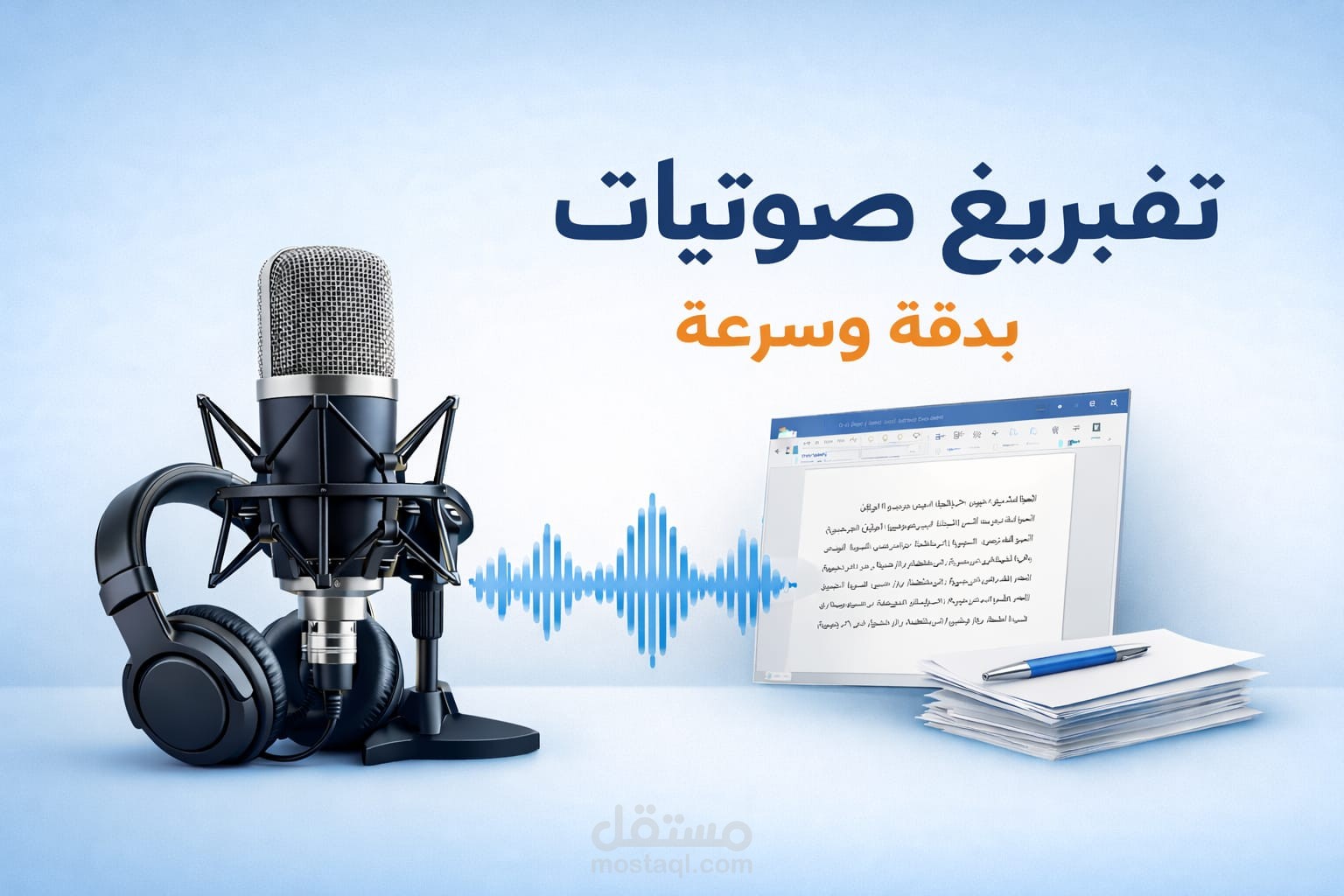 تفريغ مقطع صوتي عربي