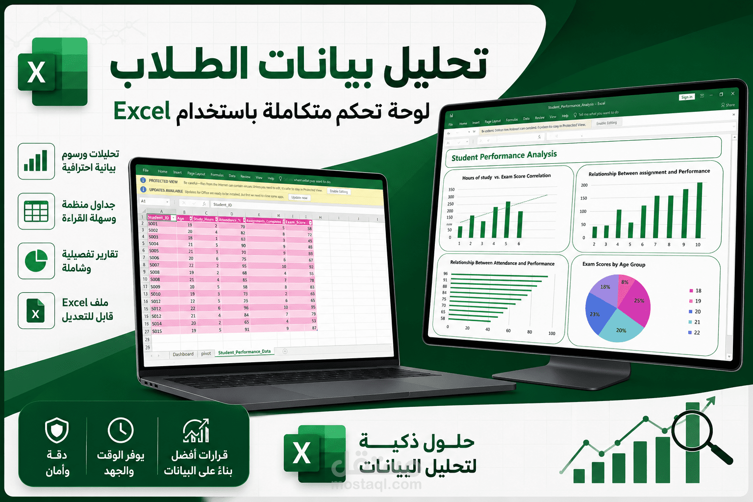 تحليل بيانات شامل مع تنظيف البيانات والرسوم البيانية (EDA)