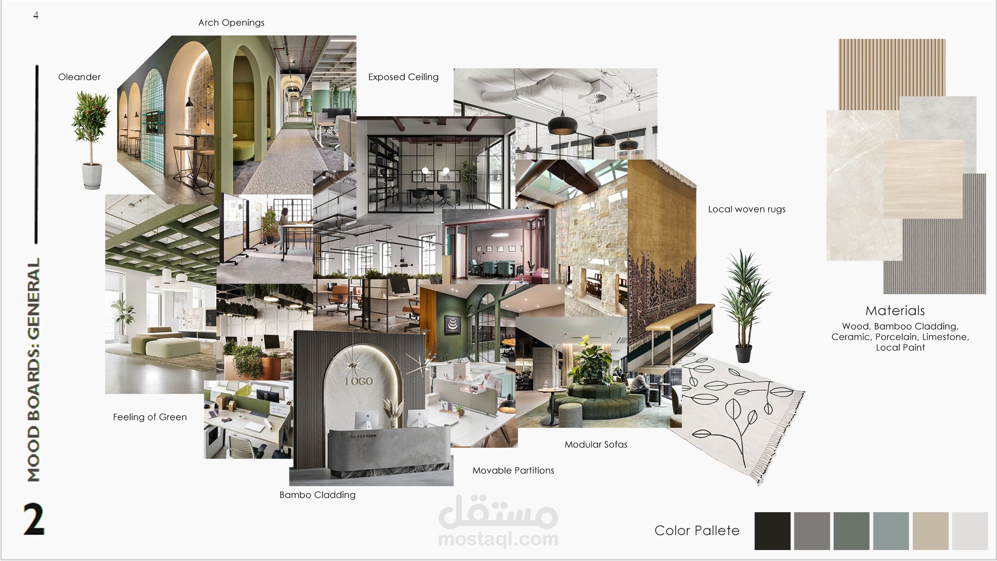تصميم مكتب معماري بطابع بوهيمي