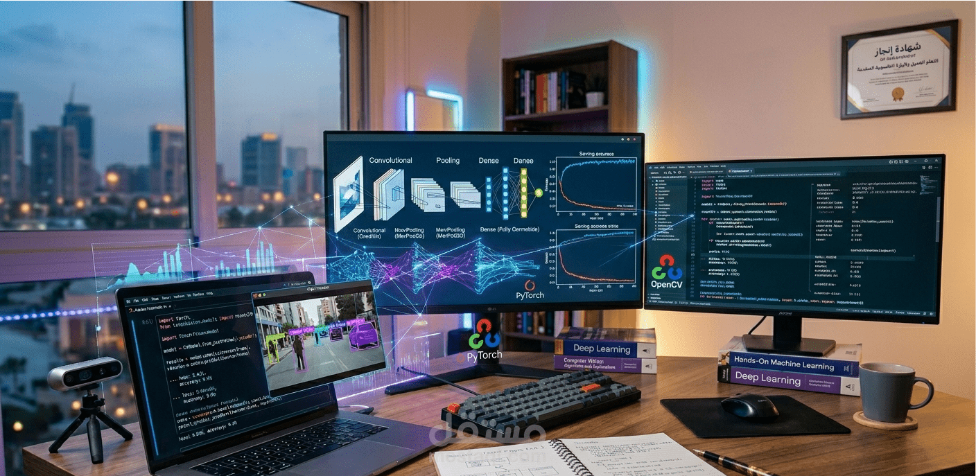 سأقوم ببناء نموذج رؤيه حاسوبيه احترافي باستخدام Deep Learning و مكتبات Computer Vision
