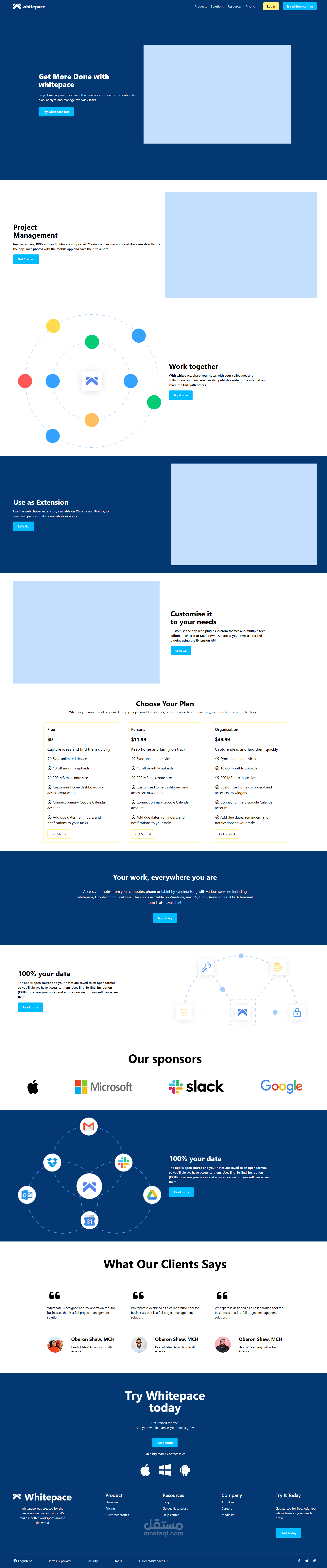 SaaS Landing page