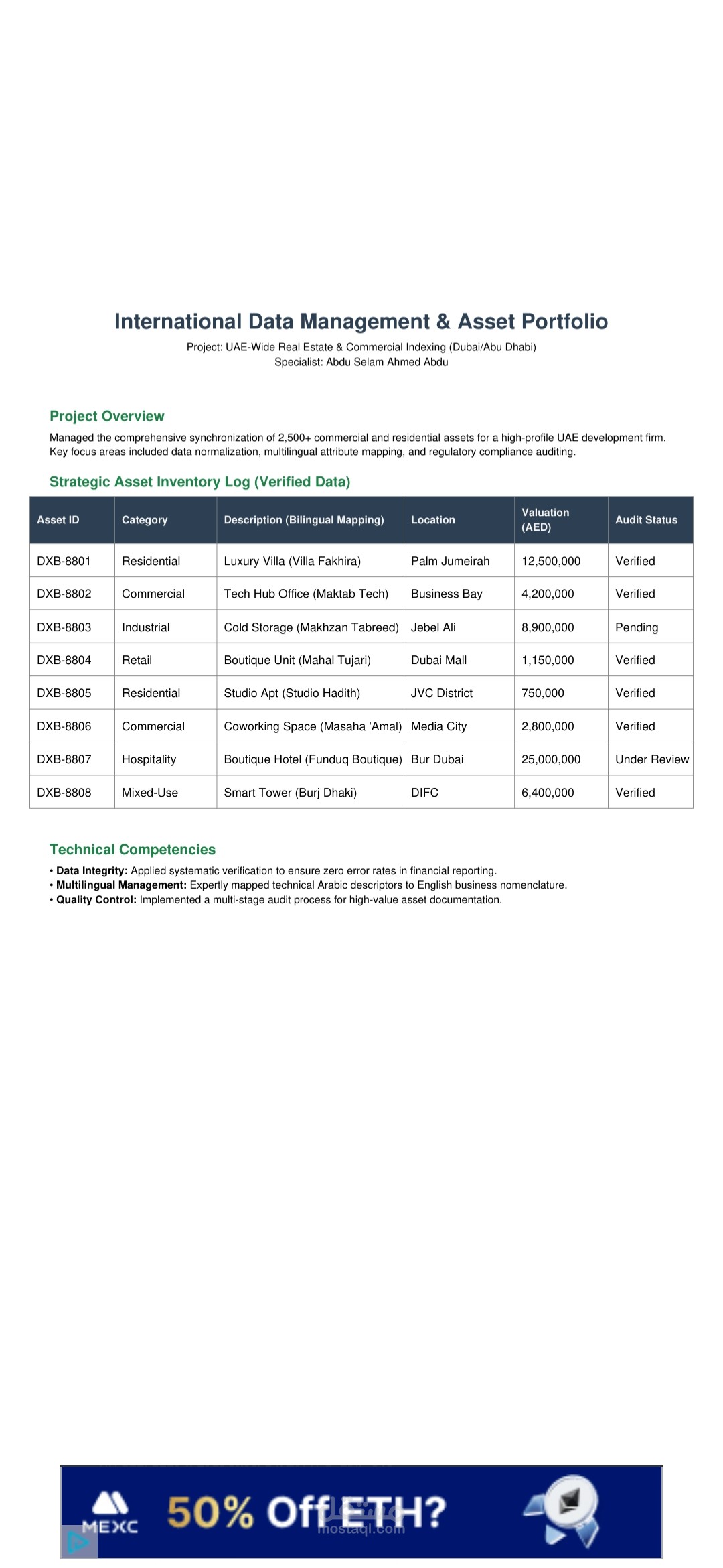 متخصص في إدخال وتحليل البيانات وتطوير نماذج الذكاء الاصطناعي
