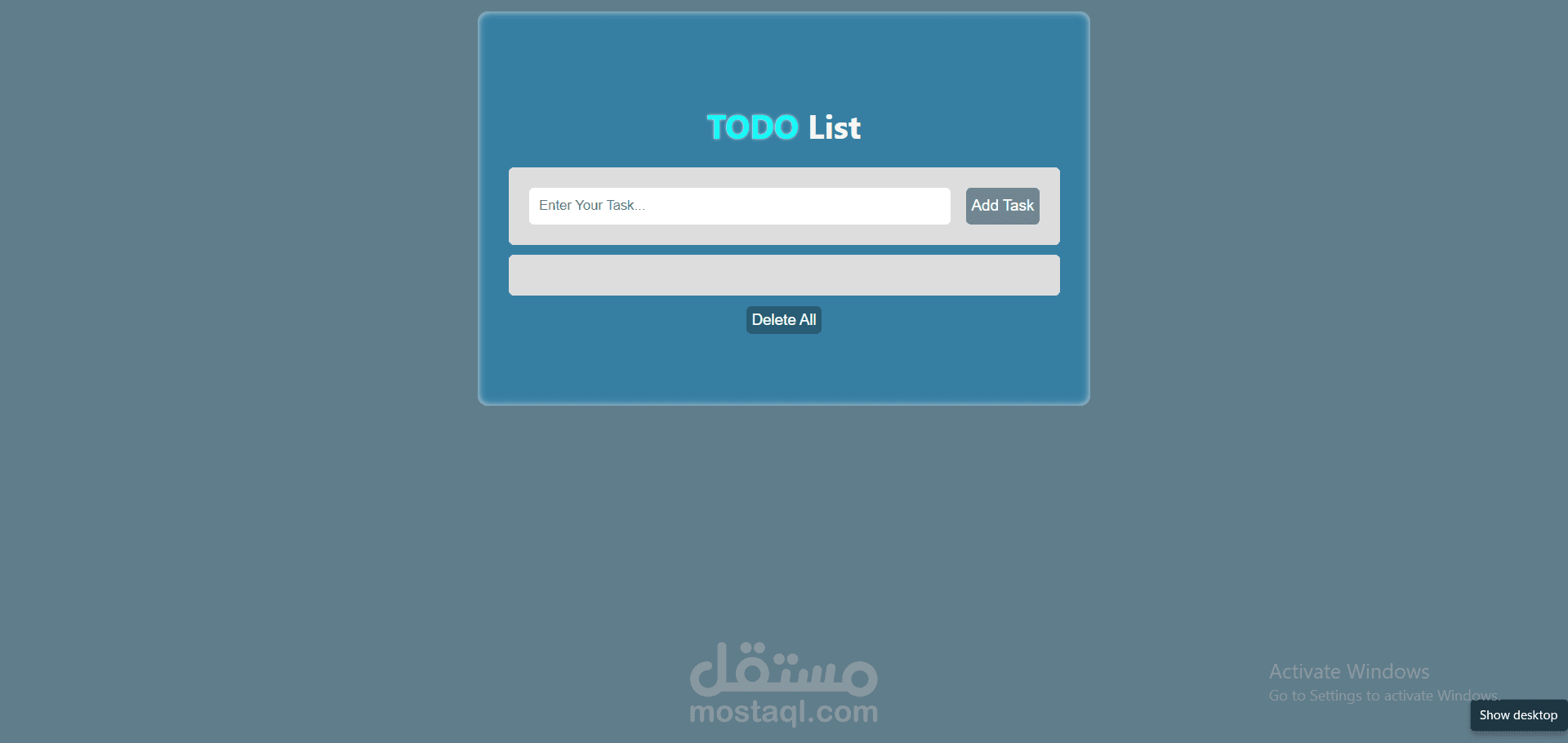 مشروع قائمة مهام تفاعلية – To-Do List