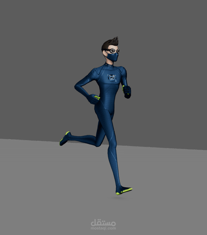 تحريك دورة ركض (Run Cycle) لشخصية Jiro