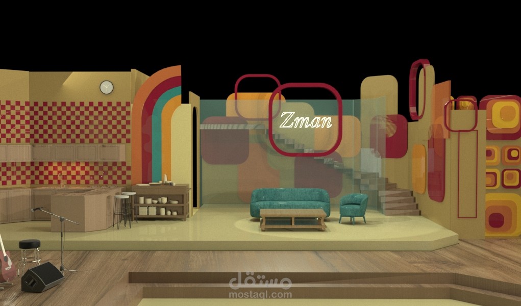 تصميم استوديو تلفزيوني متكامل برؤية "Zaman"