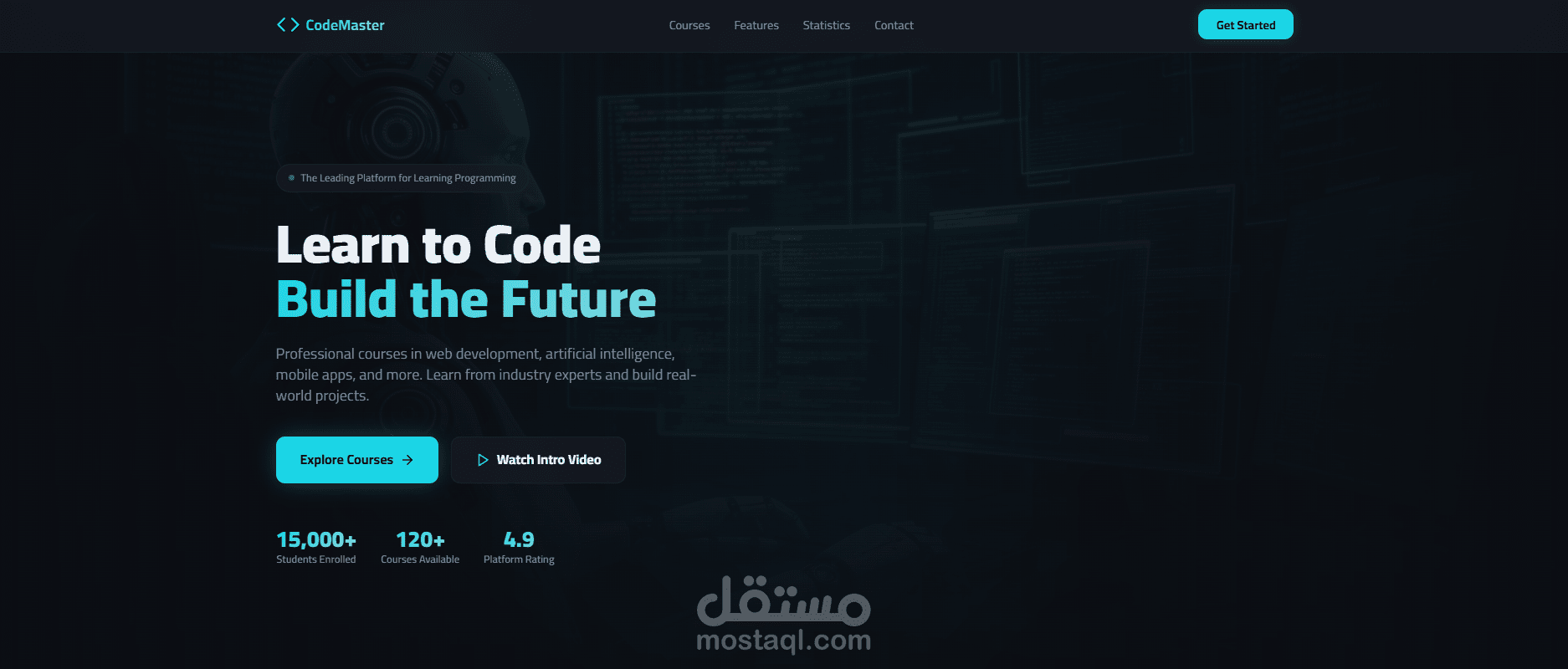 منصة تعليمية لتعليم البرمجة