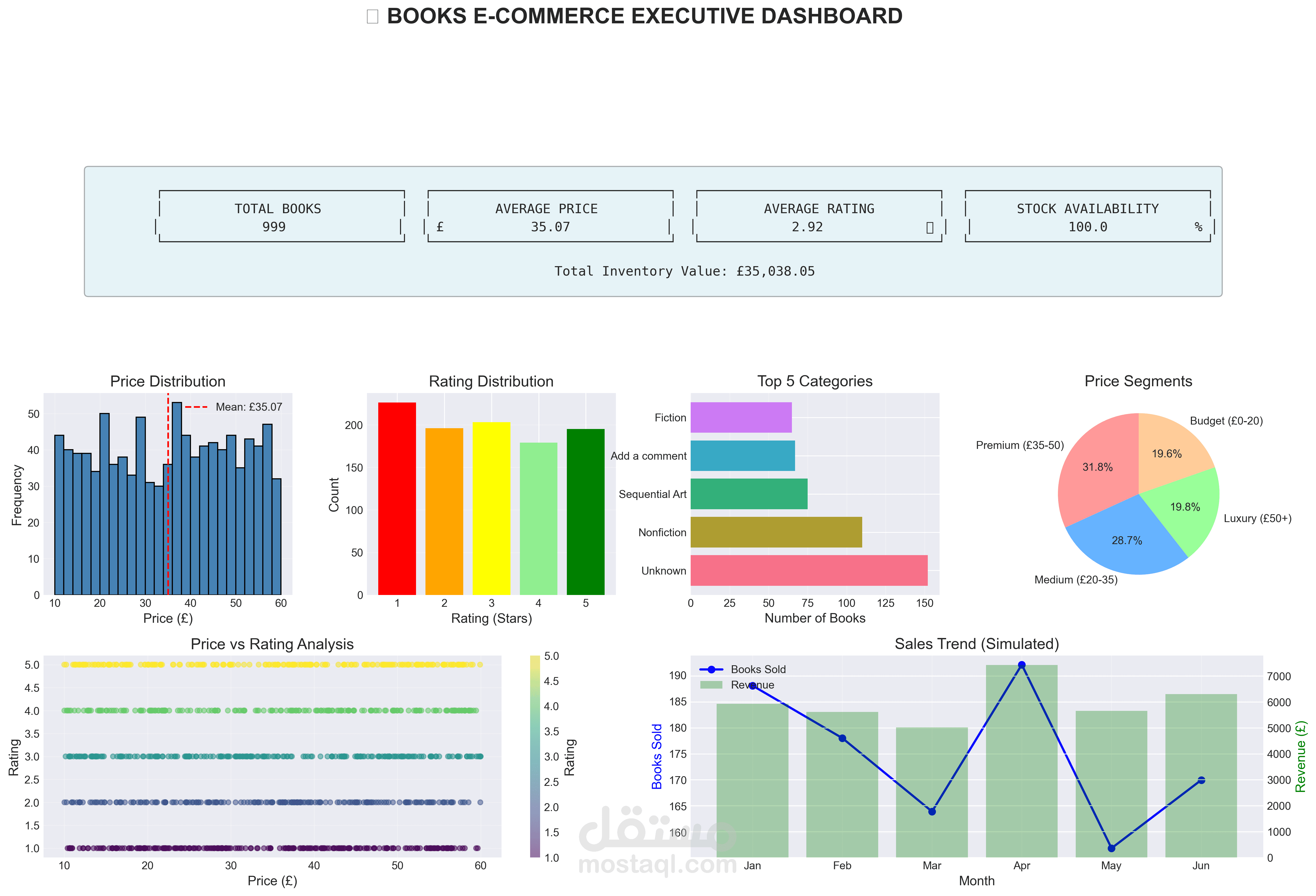 نظام آلي لجمع أسعار منتجات متجر إلكتروني وتحليل السوق المنتجات هنا كانت كتب