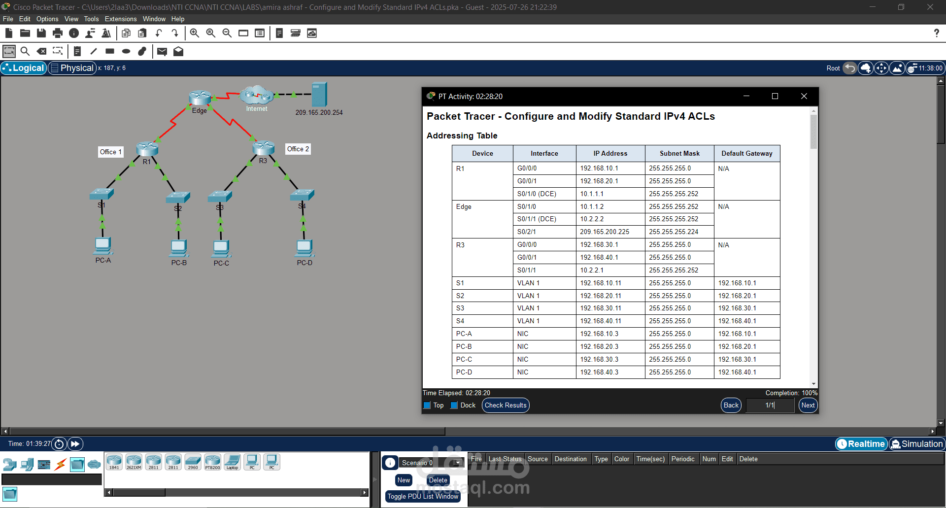 Configure and Modify Standard IPv4 ACLs