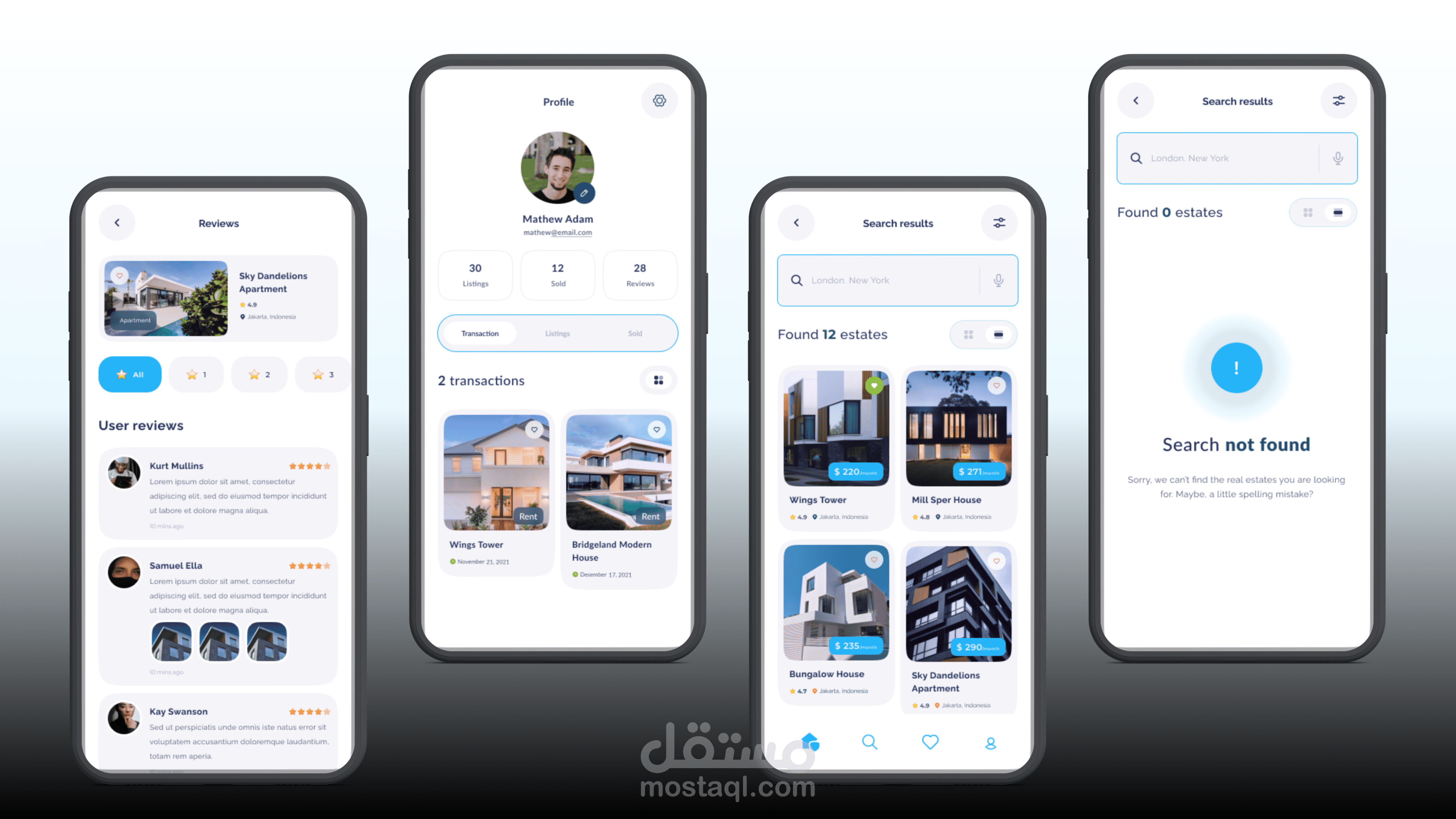 تطبيق عقارات لبيع وشراء وتأجير الوحدات السكنية