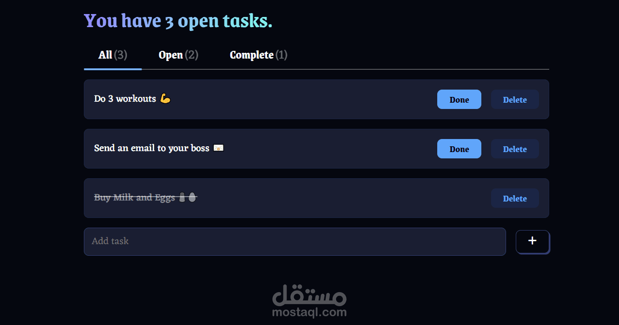 Todo List using Node.js, Express.js and for SQLite for database