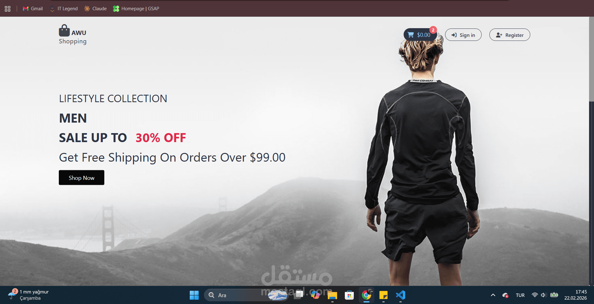 تصميم واجهة متجر إلكتروني احترافية باستخدام HTML و CSS,JS