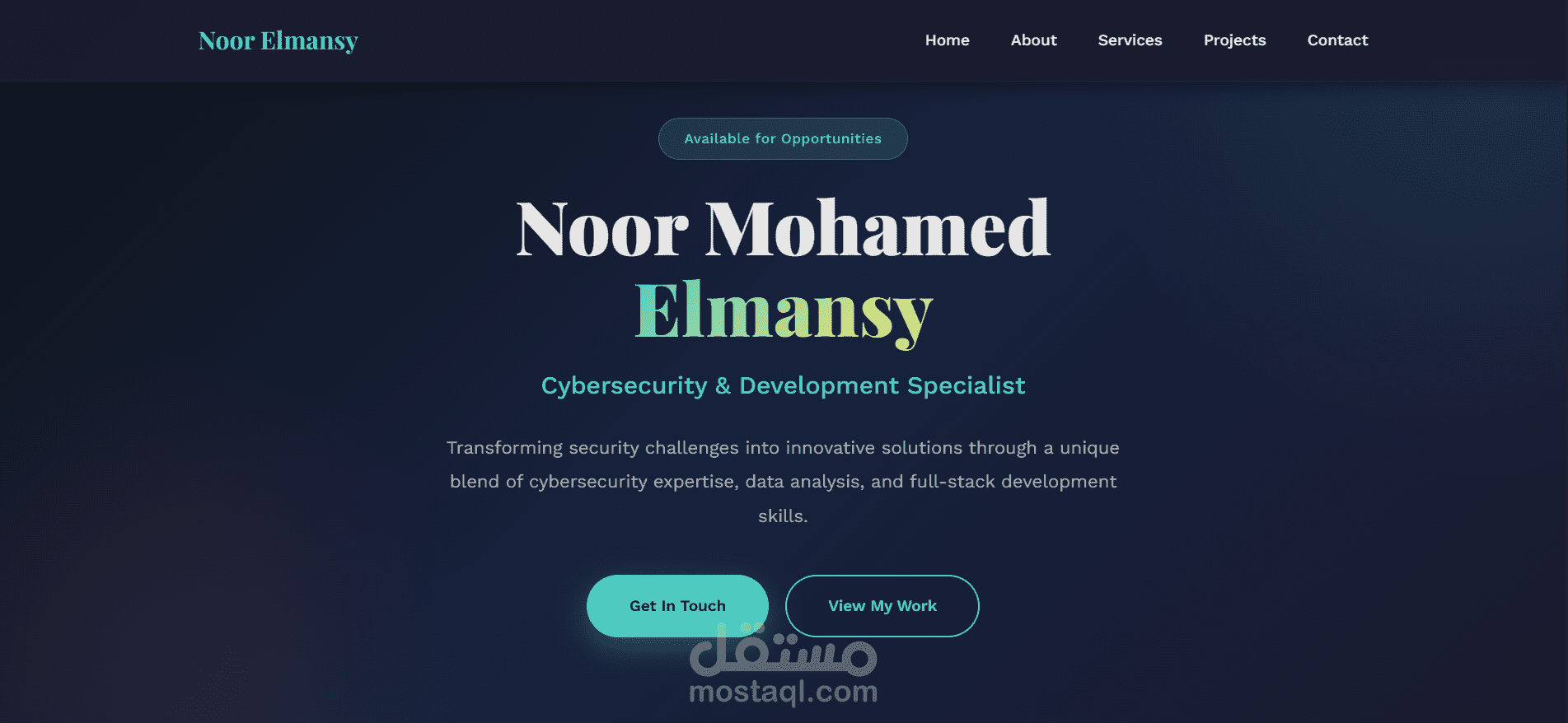 سأصمم لك موقع بورتفوليو احترافي بـ HTML و CSS و JavaScript