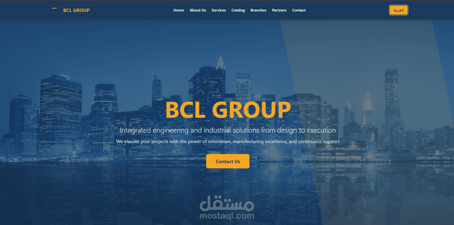 BLC موقع شركة هندسية متعدد الصفحات ثنائي اللغة