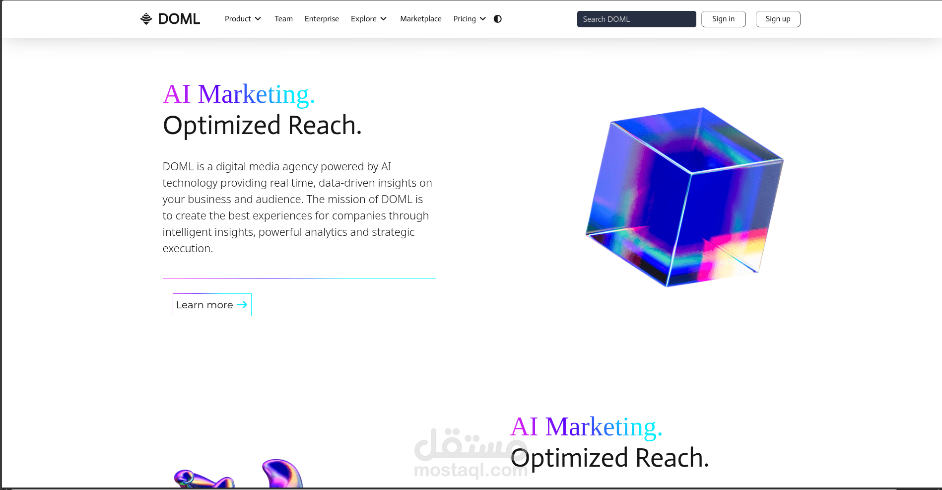 landing page