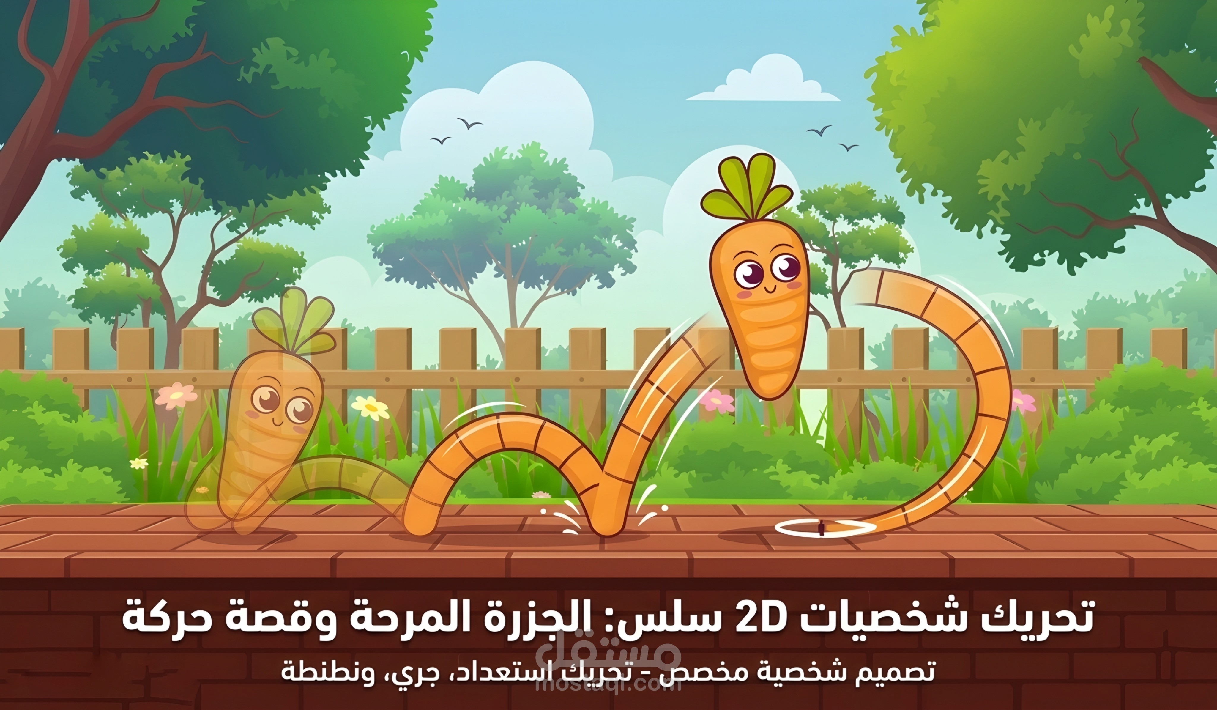تصميم وتحريك شخصية كرتونية لطيفة: أداء وتمثيل حركي