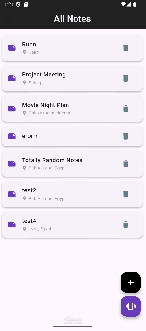 أنشأتُ تطبيقًا لتدوين الملاحظات باستخدام فلاتر ودارت.